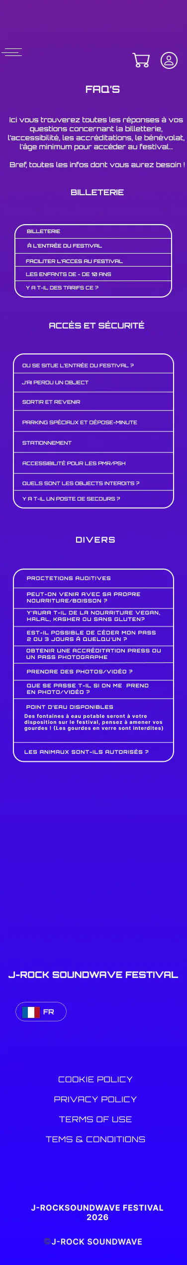 Divers - point d’eau - wireframe J-Rock Soundwave Festival
